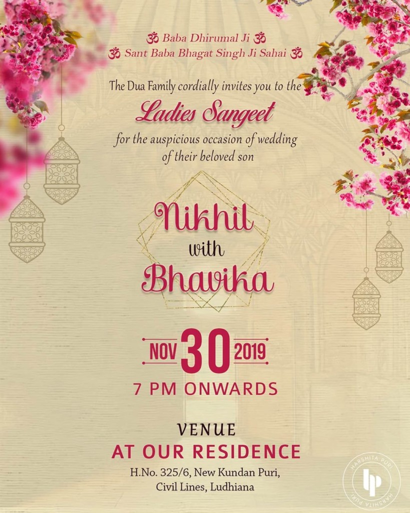 Sangeet Invitation