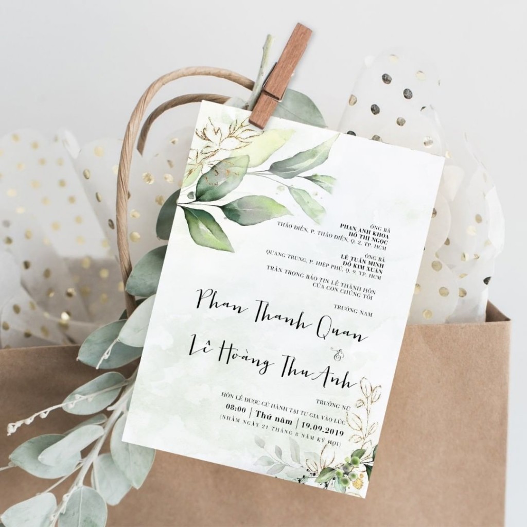 Nature-inspired wedding invitations