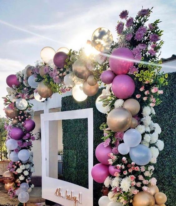 Square Balloon Arch Decoration with Quote