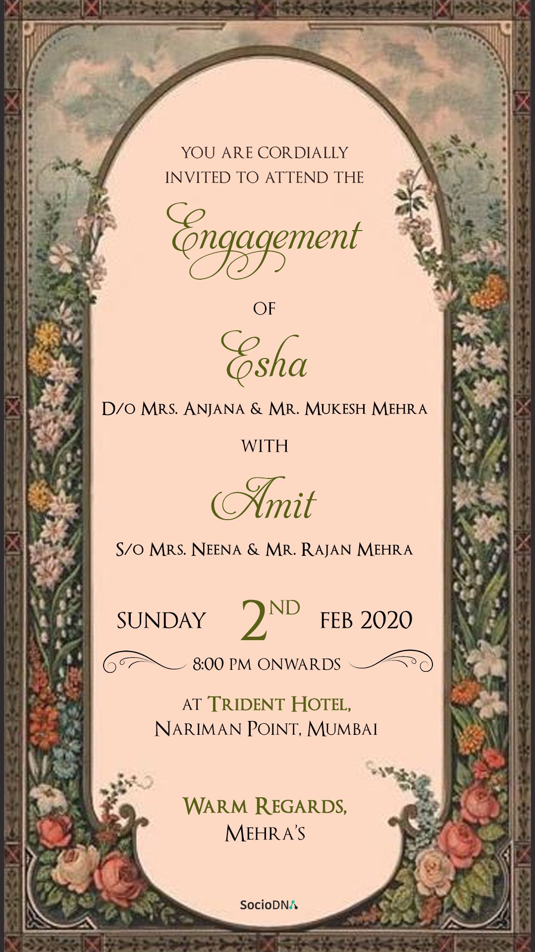 Wedding Card Matter In English