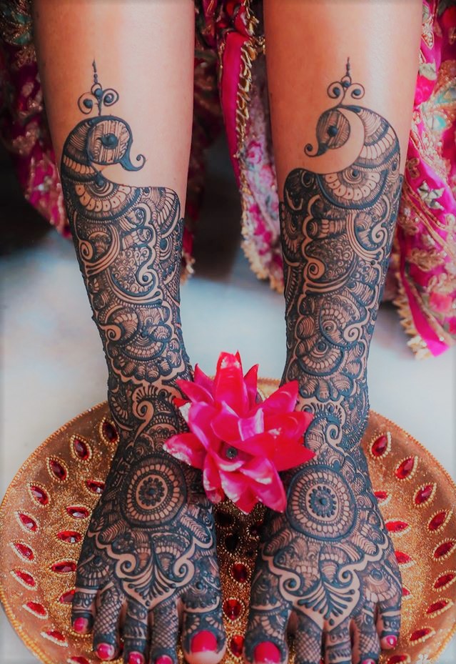 Peacock Foot Mehandi design