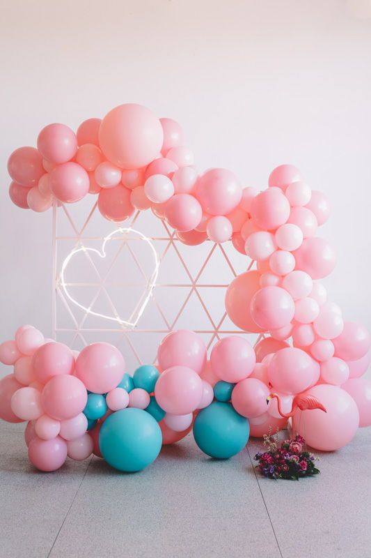 Blush Pink Balloon Arch Decoration