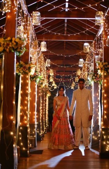 Ring Ceremony Decoration with bright light canopy