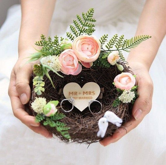 The Little Bird Nest Ring Ceremony Decoration