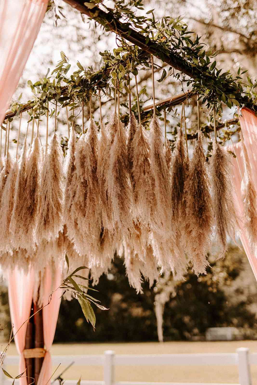 Clustered Feather Ring Ceremony Decoration