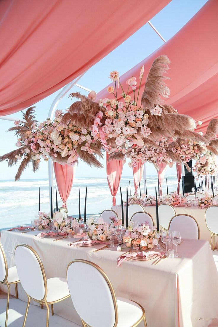 Pink Roses for Ring Ceremony Decoration