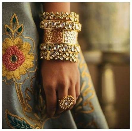 Kundan jewellery set Bangles