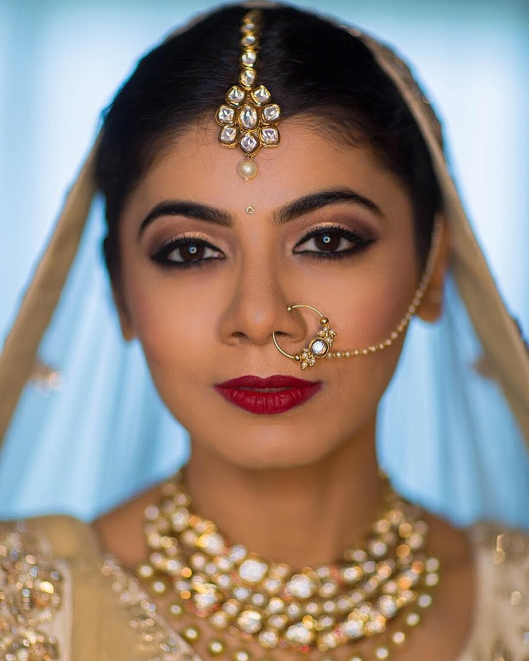‘Maang Tikka’ in Kundan jewellery set