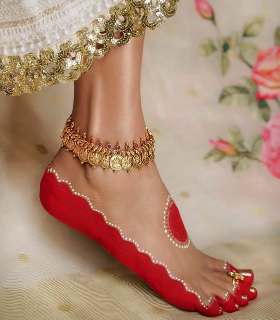 ‘Chandan’ and Bridal Alta design on Feet