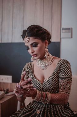 Red Zardozi Prince Cut Blouse in Velvet 