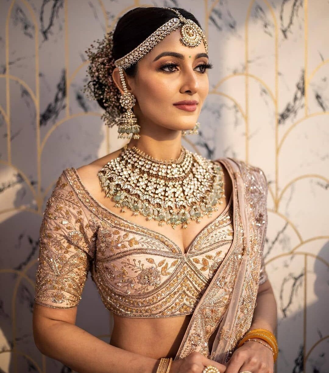 Pastel Pink Prince Cut Blouse for Lehenga