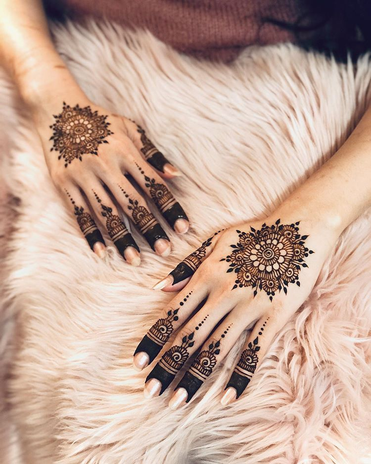 Floral Centre Mandala Mehendi Design