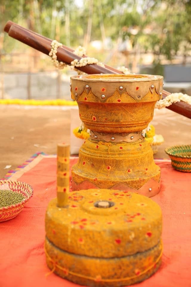 Turmeric Grinder Mangala Snanam Decoration