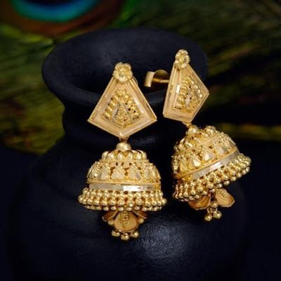 The Lightweight Bridal Gold Jhumka Design