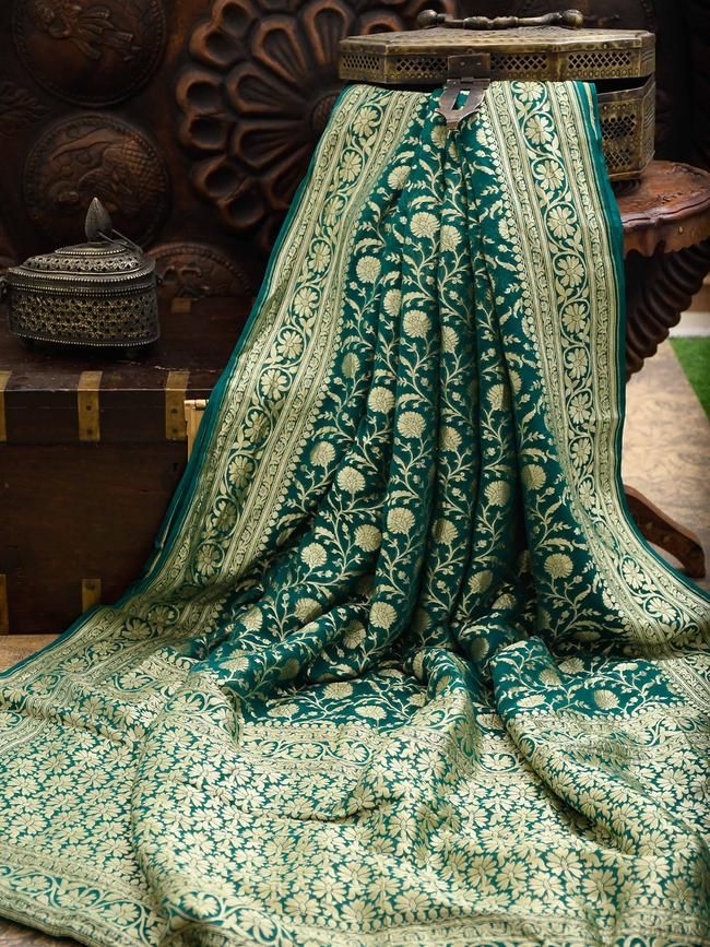 Zari Green Bridal Saree