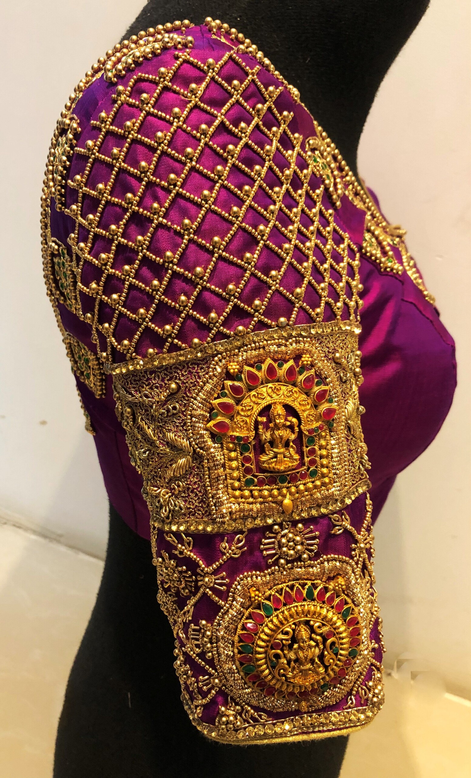 Temple Work Marriage Bridal Maggam Work Blouse Designs