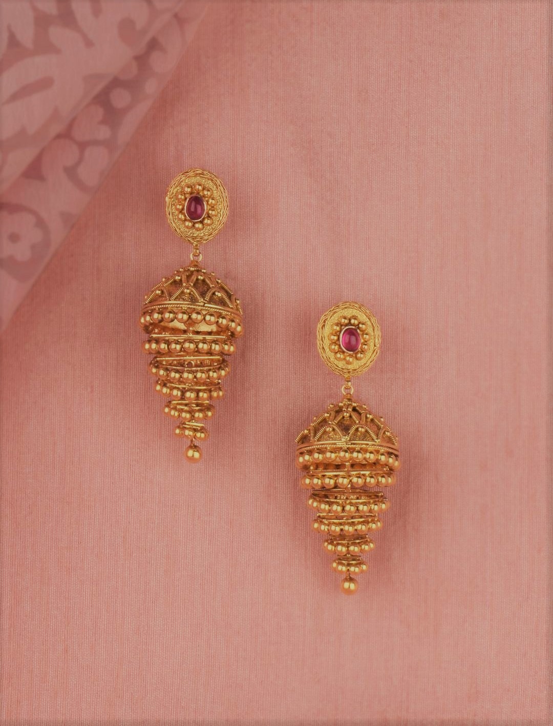 The Blooming Floral Bridal Gold Jhumka Design