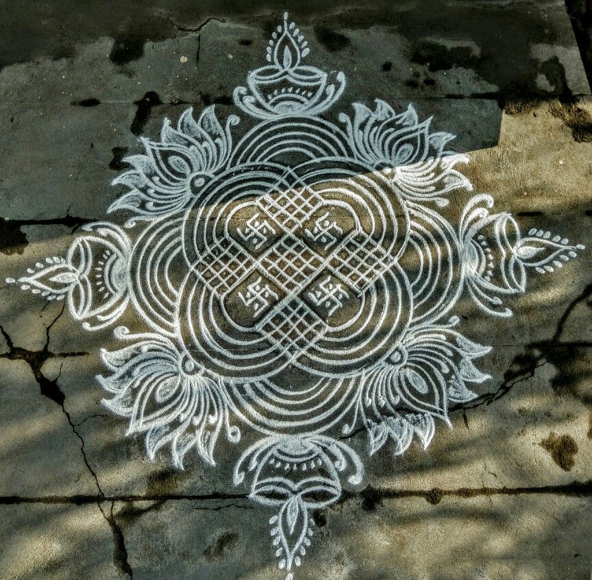 Diwali ‘Diya’ Rangoli Kolam