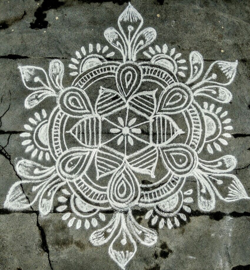 Indian Mandala Chukki Rangoli Kolam