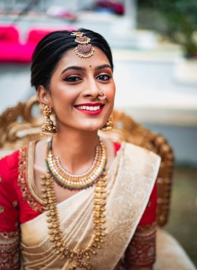 Kerala Bridal Makeup with a Long braided look