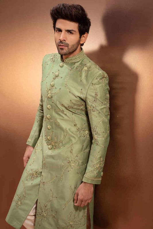 Mint Green Jodhpuri Sherwani 