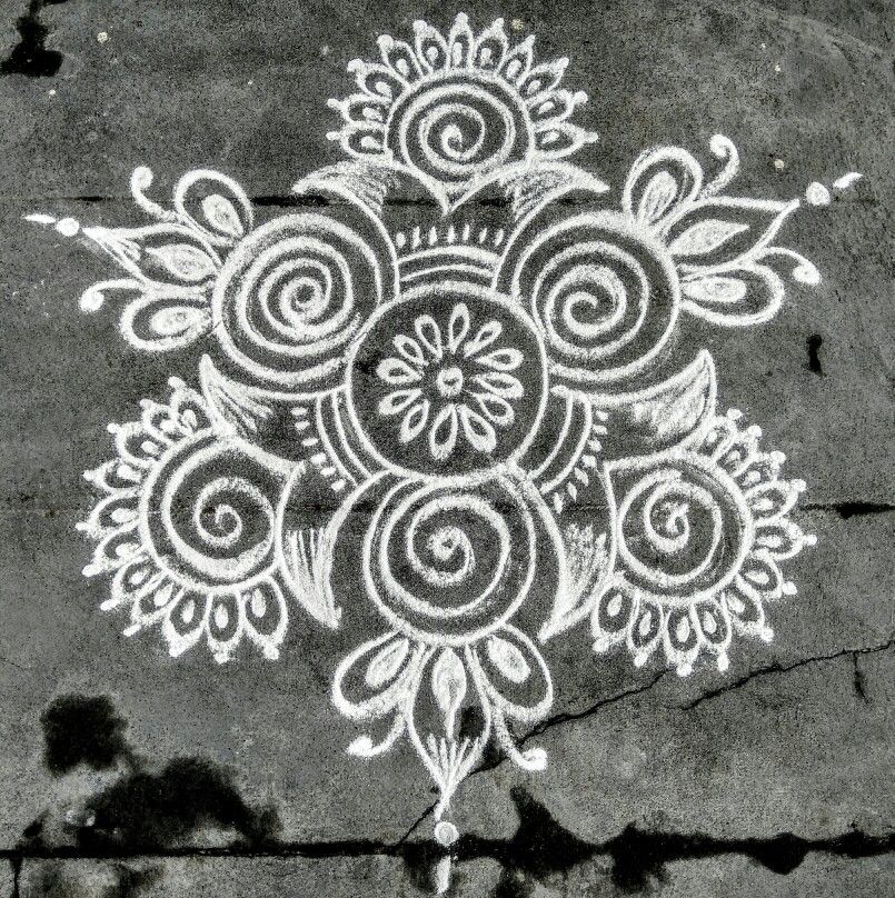 Traditional South-Indian Rangoli Kolam
