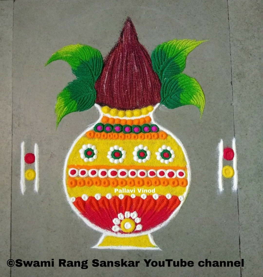 Easy Kalash Free Hand Simple Rangoli Designs