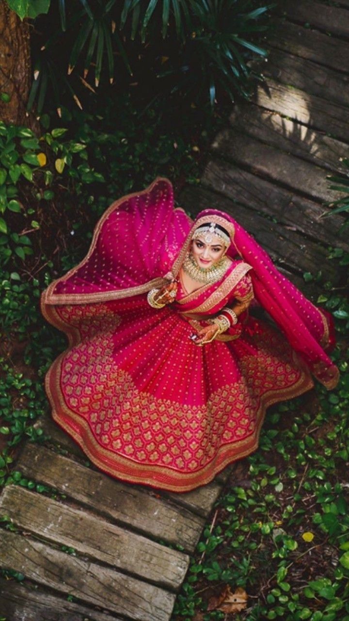 Emerald Green Banarasi Bridal Lehenga
