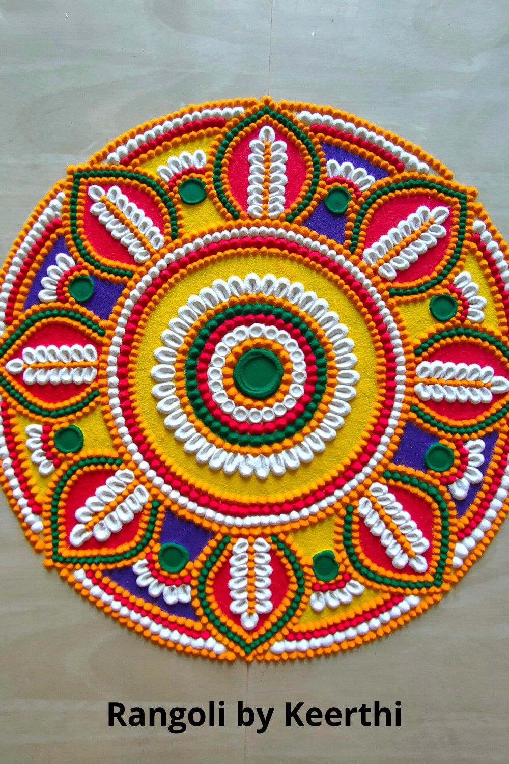 Multi-coloured Mandala Easy Rangoli Designs