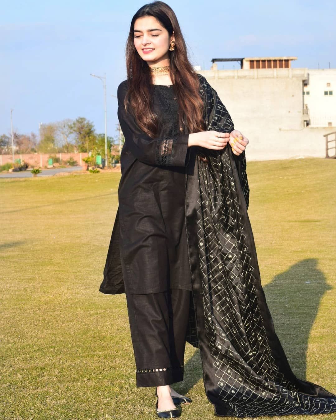 Silk Black Phulkari Dupatta