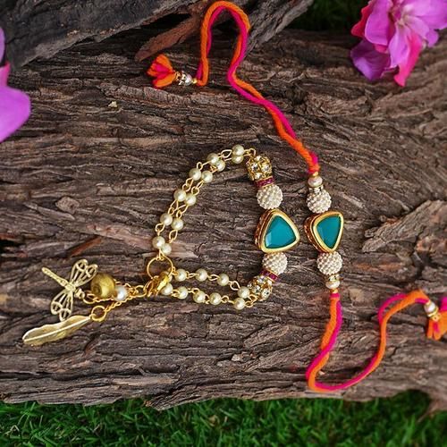 Sparkling Crystal Bhaiya Bhabi Rakhi Online