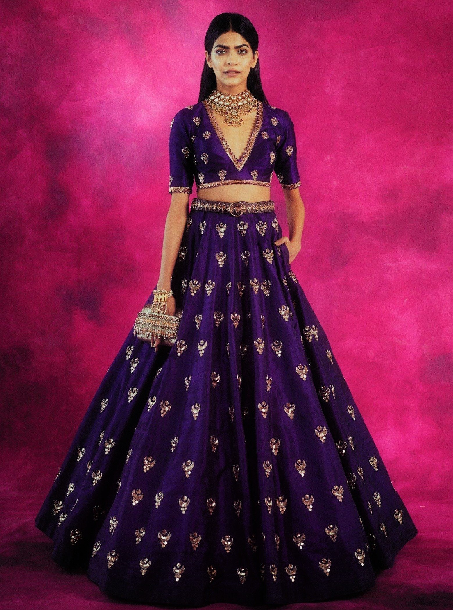 10 Best Crop Top Lehenga for Engagement Parties:
