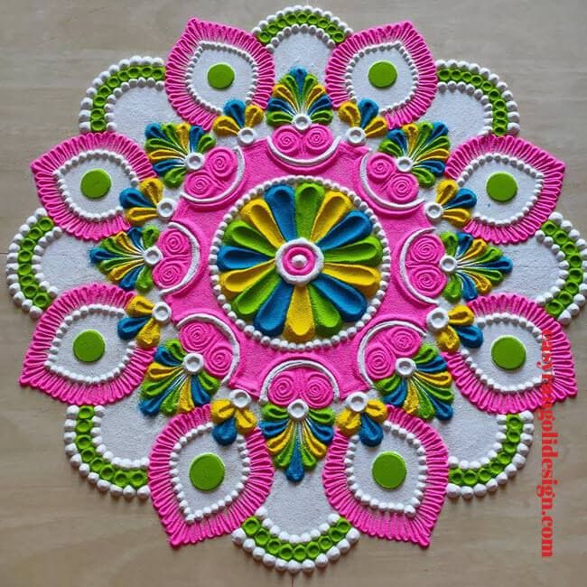 Vrischika Sankranti Easy Rangoli Designs