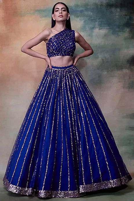 Party Wear Crop Top Lehenga