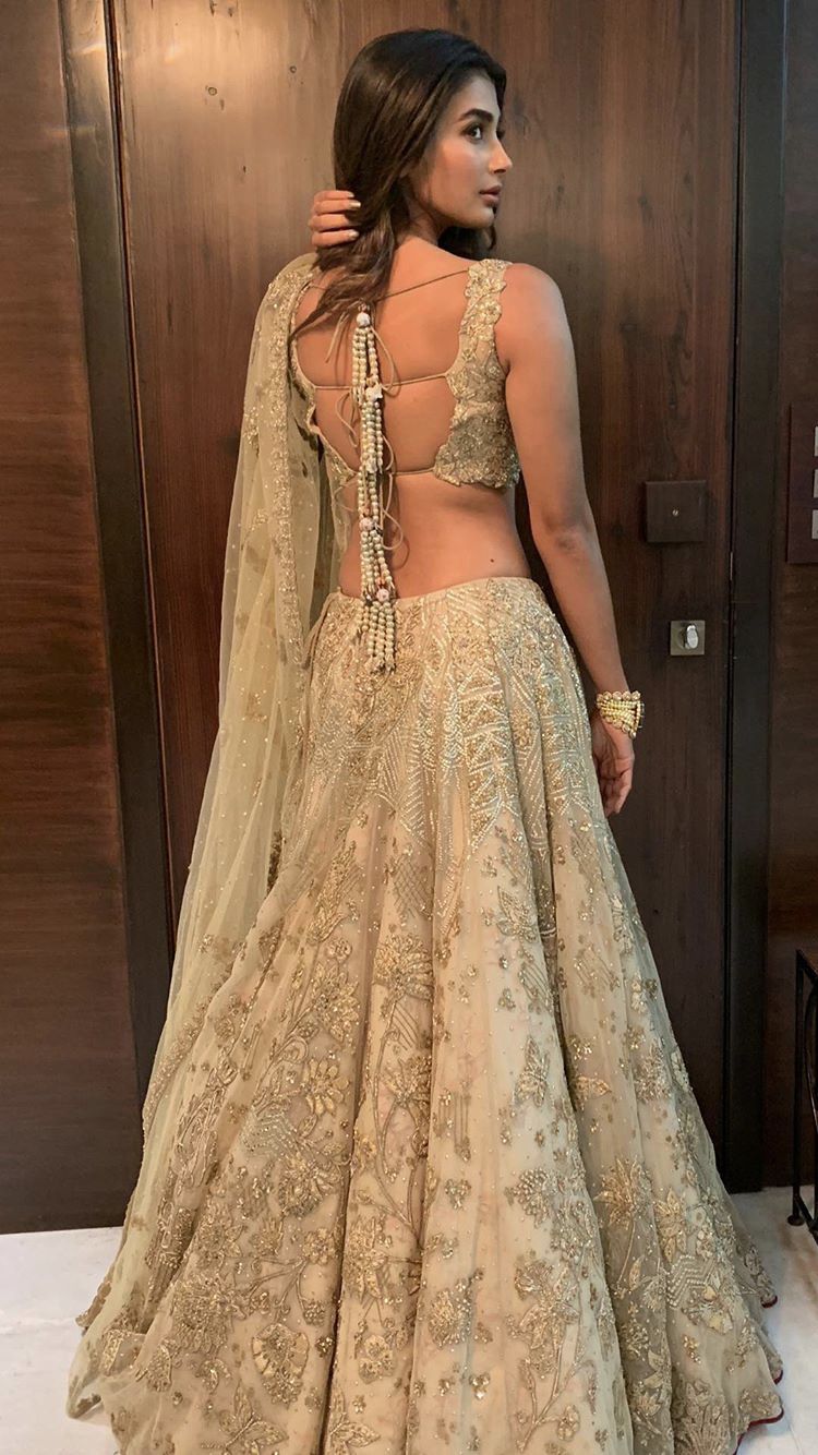 The Backless Crop Top Lehenga With Dupatta
