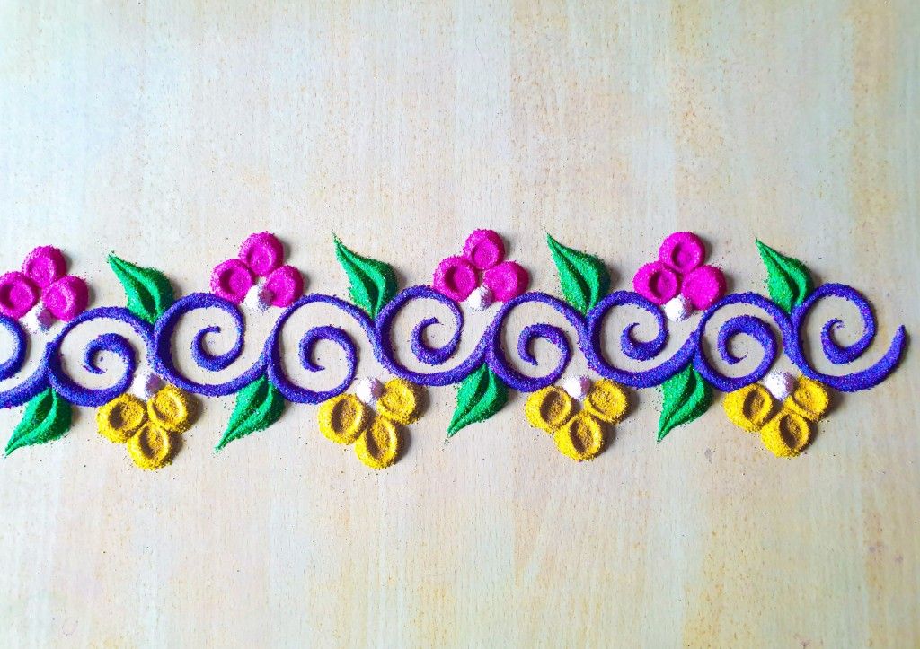 Gudi Padwa Border Rangoli Designs