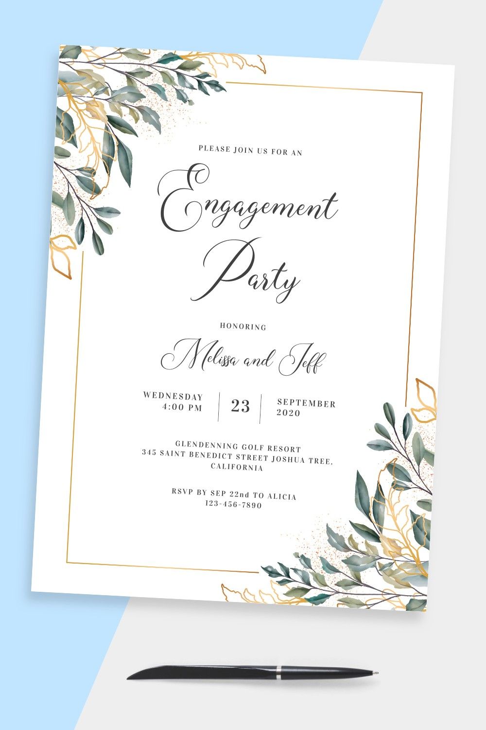 Minimal and Simple Engagement Invitation