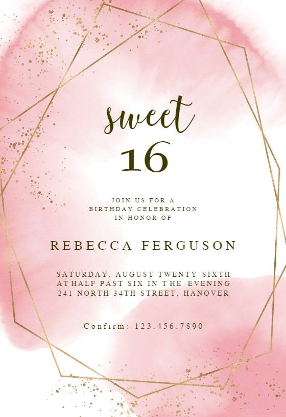 Pastel Birthday Invitation Card