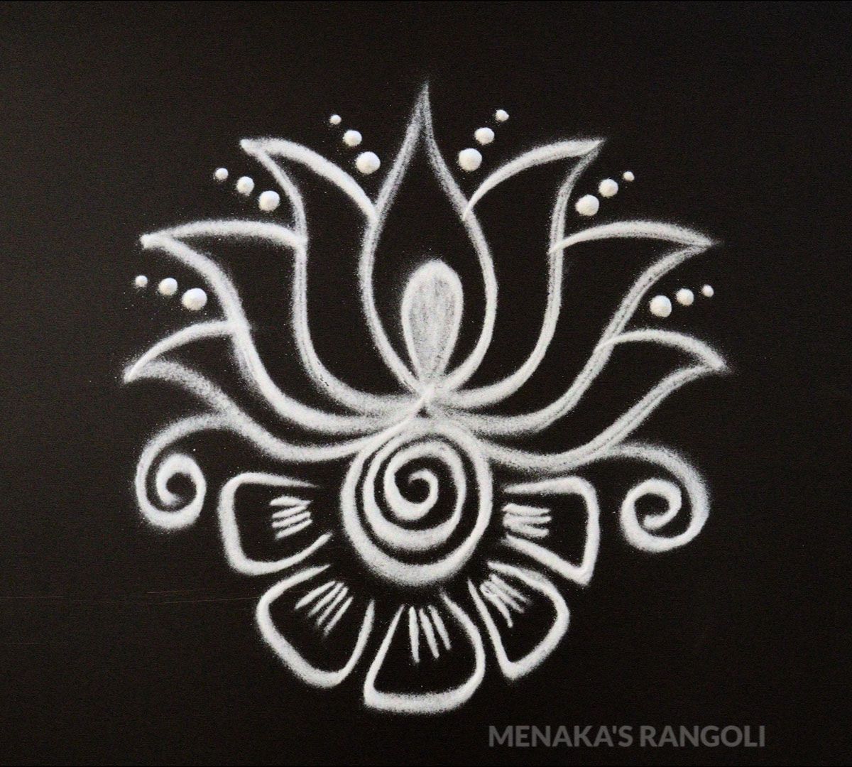 Small Lotus Rangoli Designs