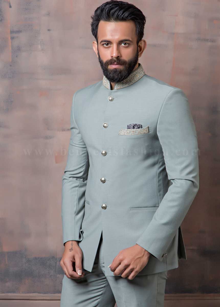 Mint Green Jodhpuri Formal Dress for Men