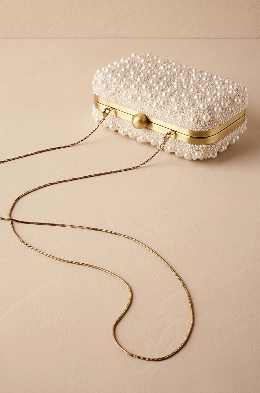 Pearl Encrusted Clutch Handbags for Women