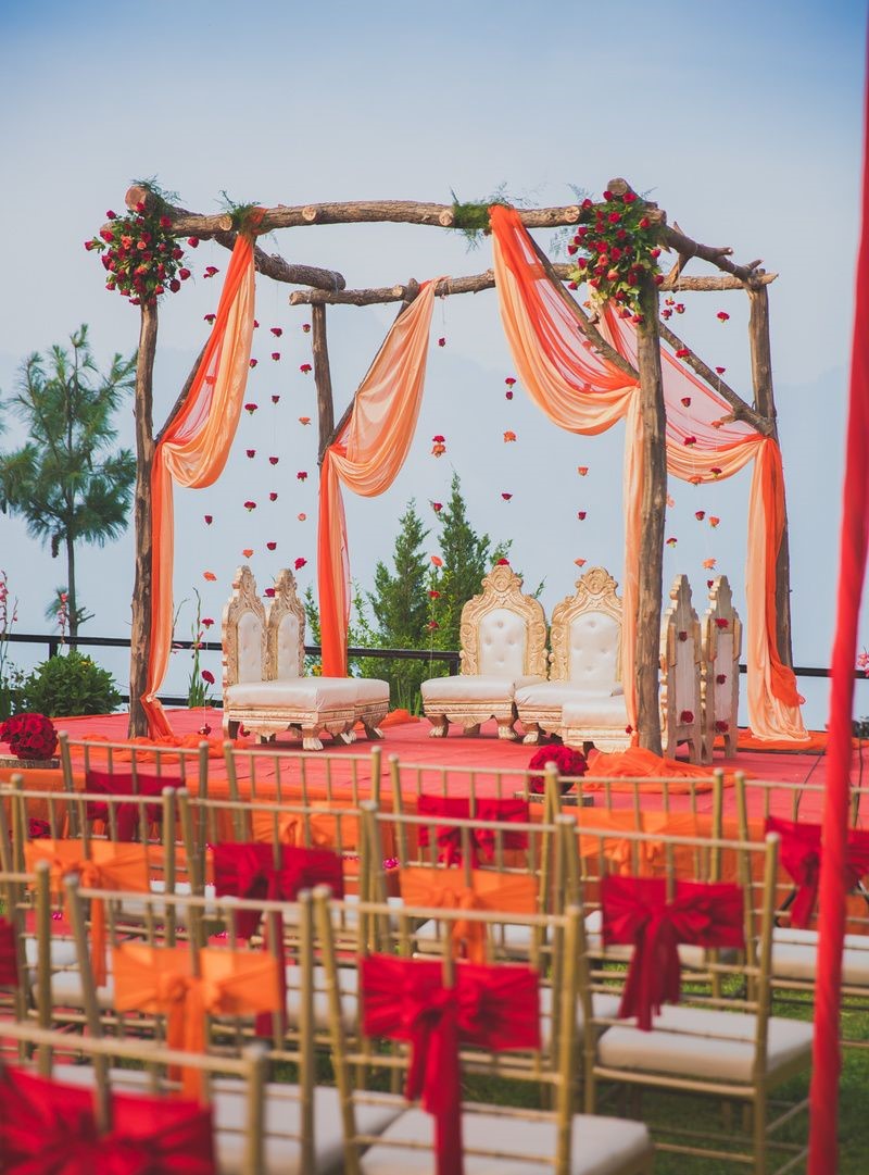 Wedding Stage Decoration with Flowers 