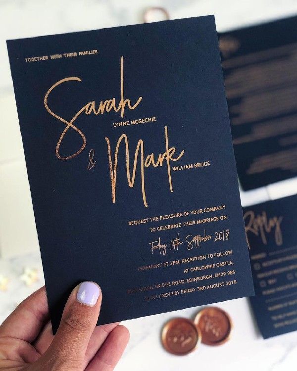 The Gold Foil Invitation Card Idea