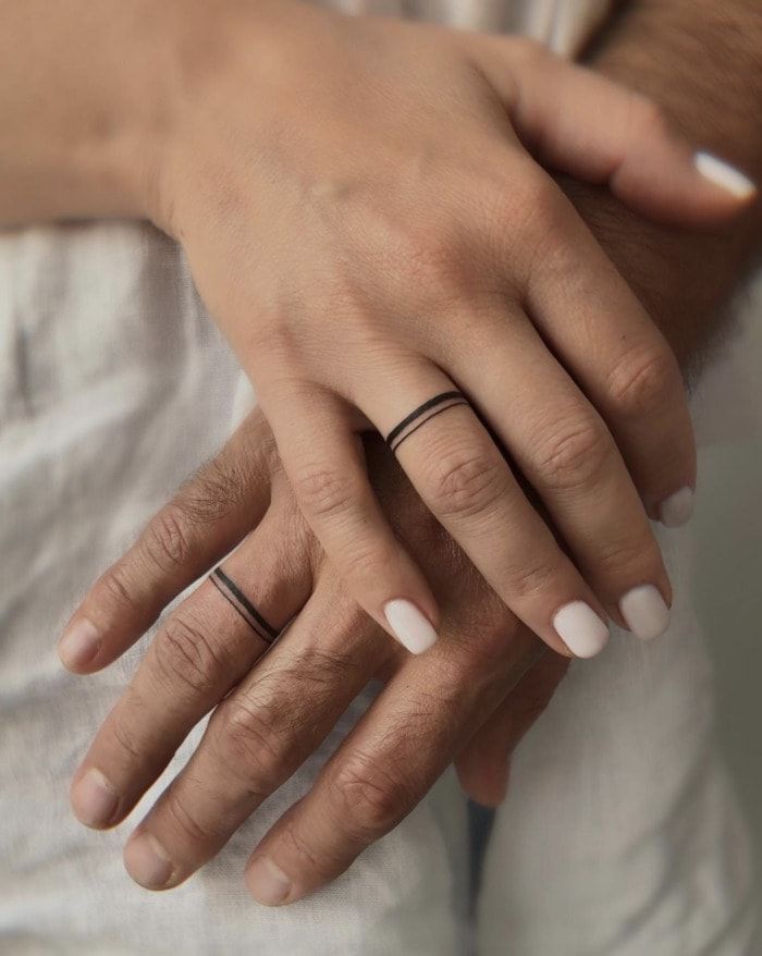 Ring Style Couples Tattoos