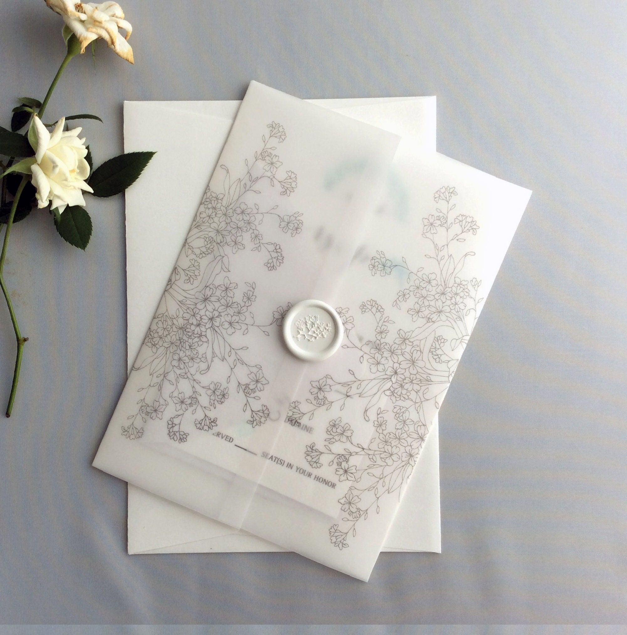 The Printed Vellum Gatefold Wrap Invitation Card Idea