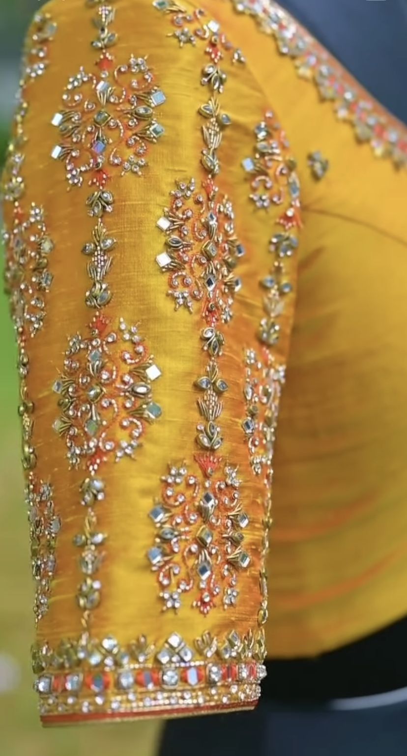 The Kundan Wedding Blouse Embroidery Designs