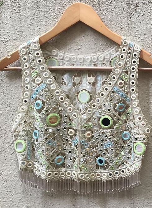 Mirrorwork Wedding Blouse Embroidery Designs