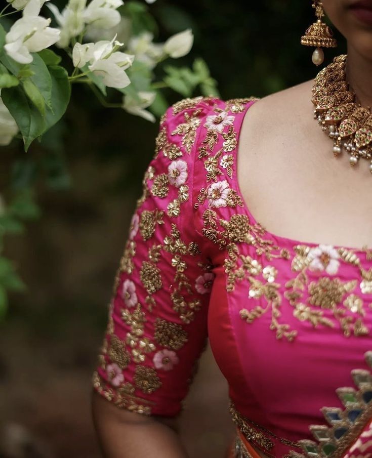 The Loophole Wedding Blouse Embroidery Designs Idea