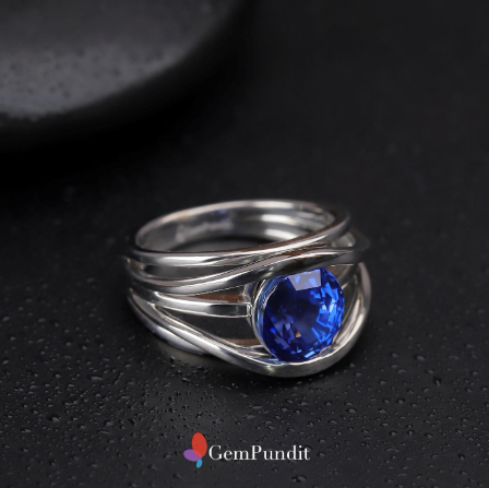 Kashmir Blue Sapphire Solitaire Rings