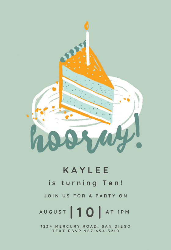 The Kid's Birthday Invitation Message idea